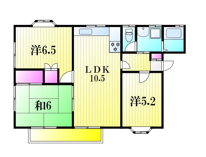 ルーミーボルタ(3LDK/2階)の間取り写真