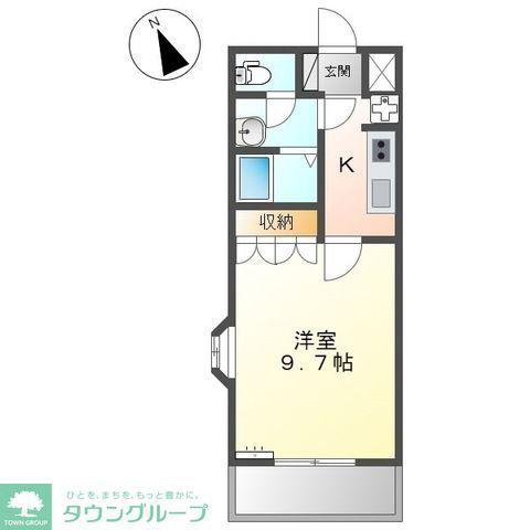 ボナール(1K/2階)の間取り写真