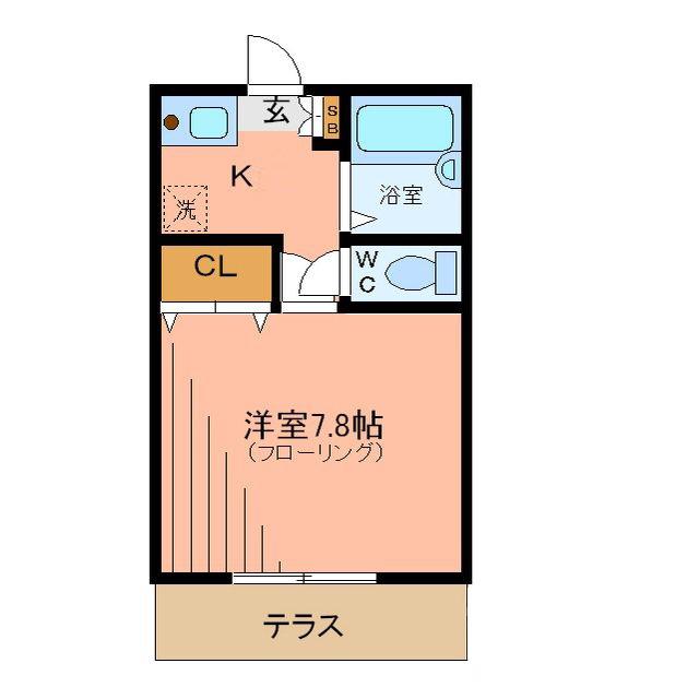 ライトアップ中野坂上(1K/1階)の間取り写真