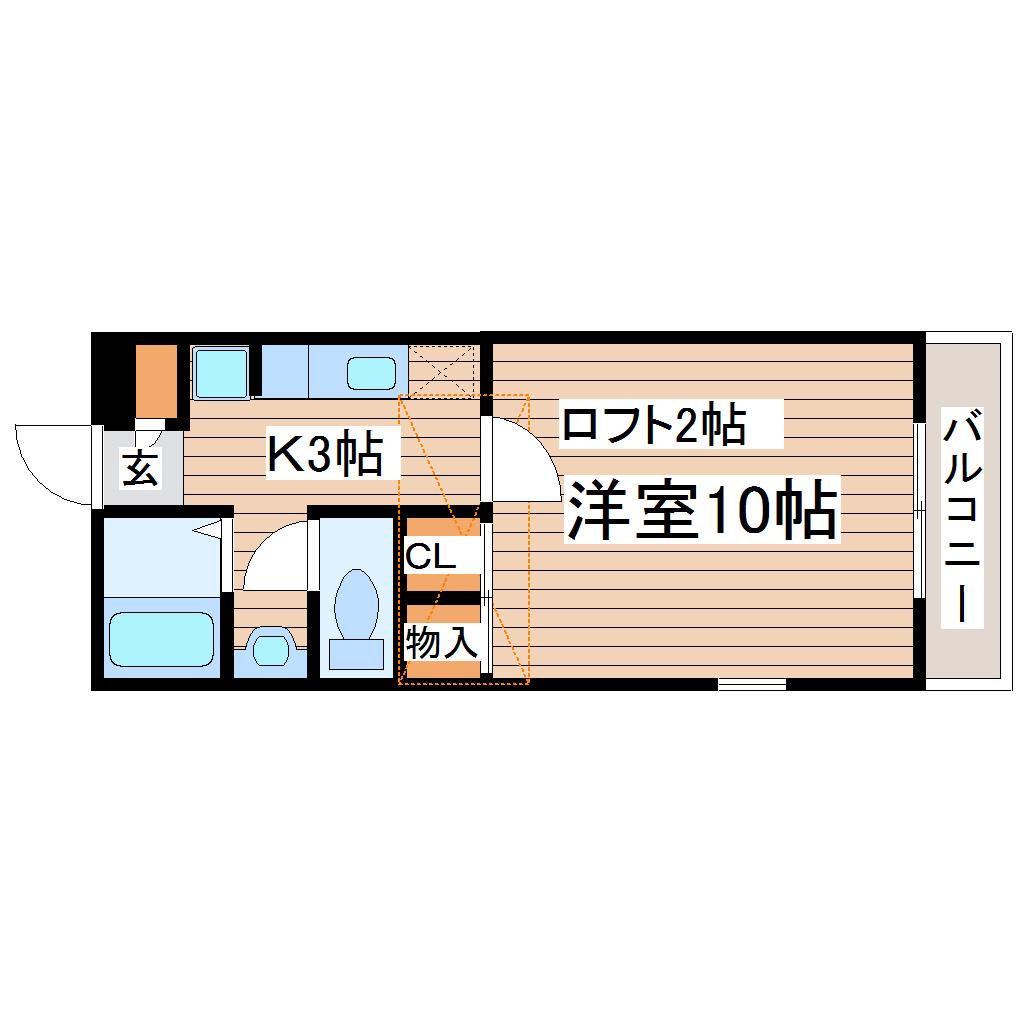 南十字星(1K/1階)の間取り写真