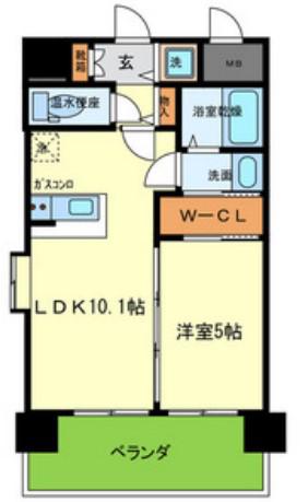 オルゴグラート森ノ宮東館(1LDK/14階)の間取り写真