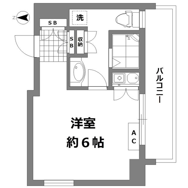 クリエイト紀尾井町(ワンルーム/9階)の間取り写真
