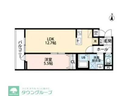 リーブルファイン大宮天沼町(1LDK/2階)の間取り写真