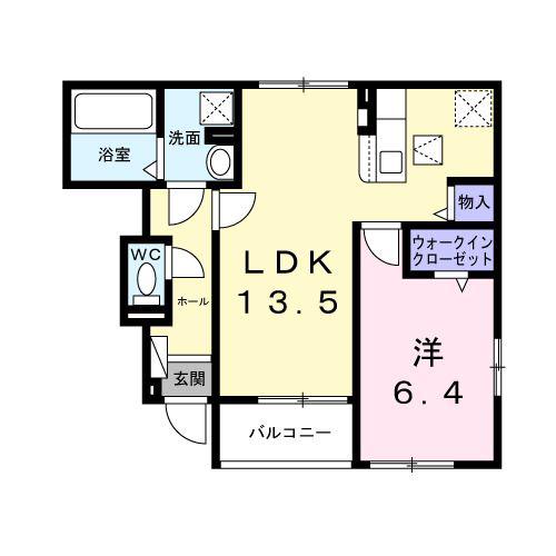 ユーステス鎌倉(1LDK/1階)の間取り写真