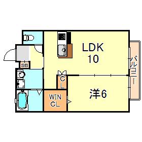 エルメゾン大蔵(1LDK/1階)の間取り写真