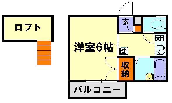 パル朝霞台(1K/2階)の間取り写真