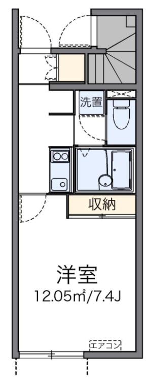 アデランテ(1K/1階)の間取り写真
