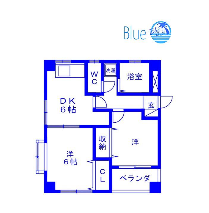 プロミネンス13仲町台(2DK/3階)の間取り写真