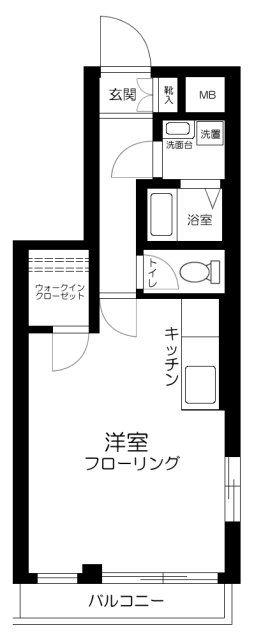 指扇駅前プラザ(1K/4階)の間取り写真