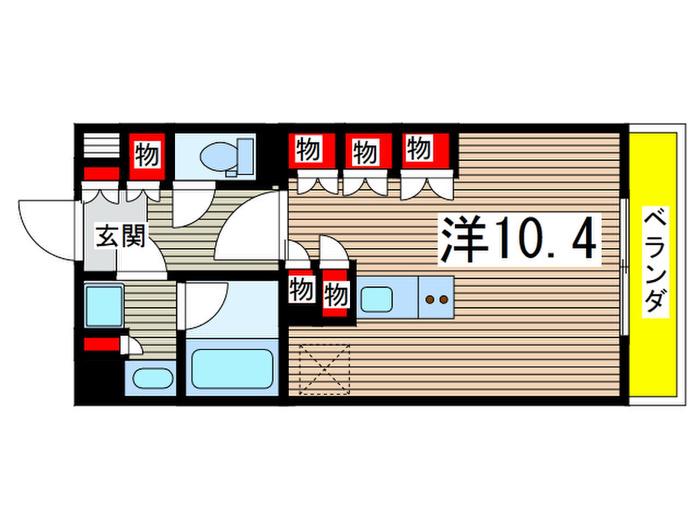 パークアクシス横浜山下町(ワンルーム/7階)の間取り写真