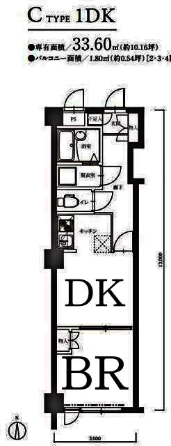MAXIV日吉(1DK/4階)の間取り写真