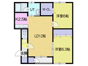 アンソニカ(2LDK/1階)の間取り写真