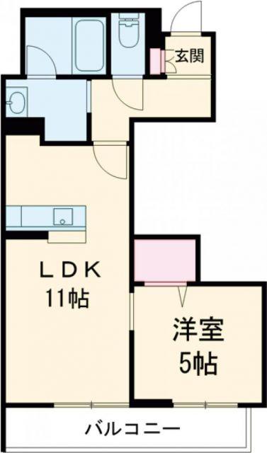 シャーメゾン蘇原(1LDK/2階)の間取り写真