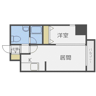 シティコート北一条(1LDK/10階)の間取り写真