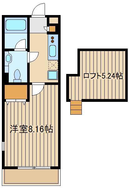 サンヴィアーレ・アイデアル(1K/2階)の間取り写真