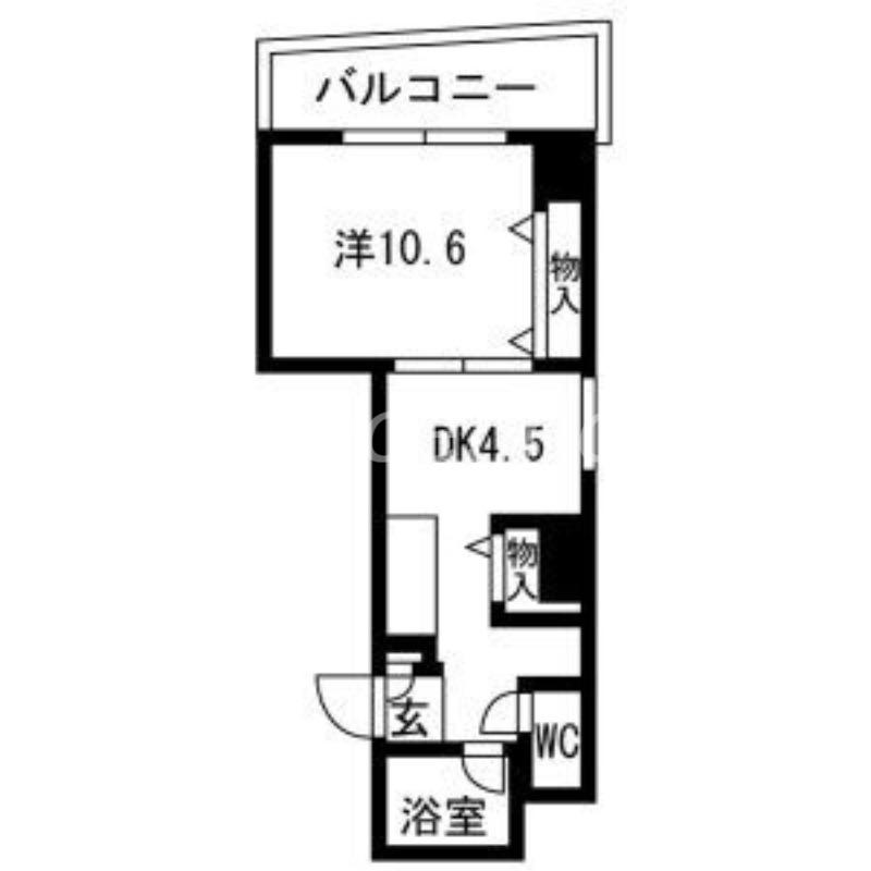 フェスタ天神(1DK/4階)の間取り写真
