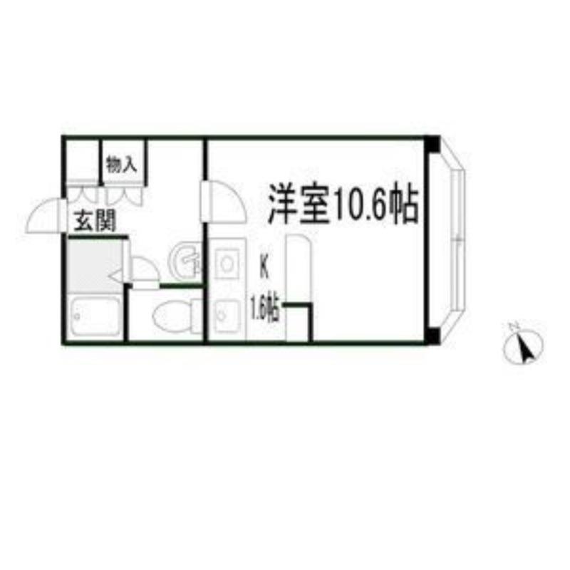 GRAND VALUE TOYOHIRA(1K/1階)の間取り写真