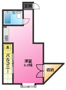 メゾンロイヤル(ワンルーム/1階)の間取り写真