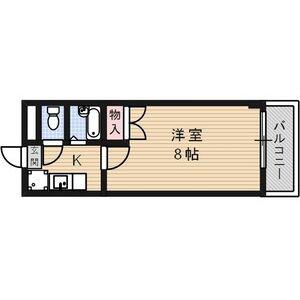 曙イーストⅡ(1K/4階)の間取り写真