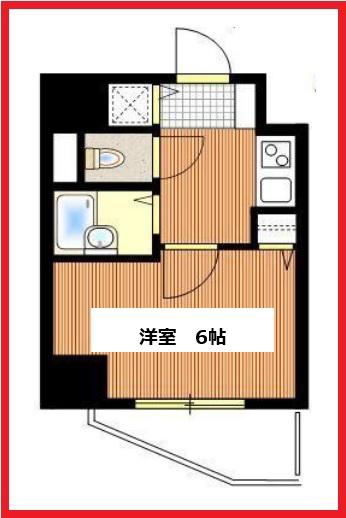 スカイコート巣鴨(1K/9階)の間取り写真