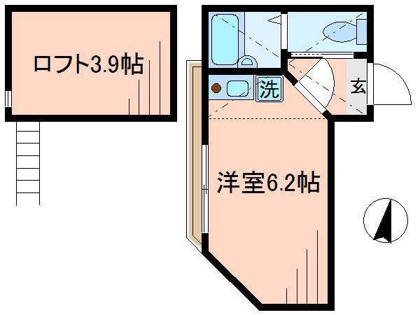 パシャ北千住(ワンルーム/3階)の間取り写真