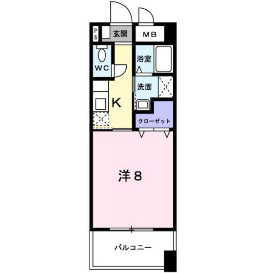 アヴニール東雲(1K/3階)の間取り写真