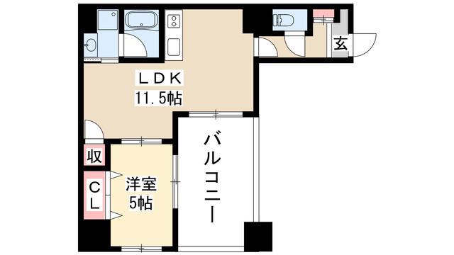 グレイス新栄(1LDK/6階)の間取り写真