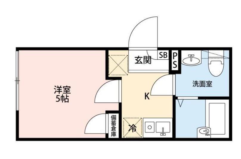 CIEL KAMIKITAZAWA(1K/1階)の間取り写真