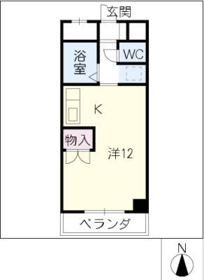 フォレストヤスジマ(ワンルーム/6階)の間取り写真