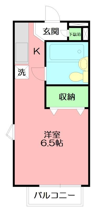 アルテミスTOKAI(ワンルーム/2階)の間取り写真