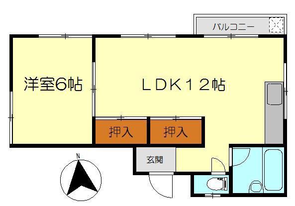SE.BLD KUREKAIGAN(1LDK/3階)の間取り写真