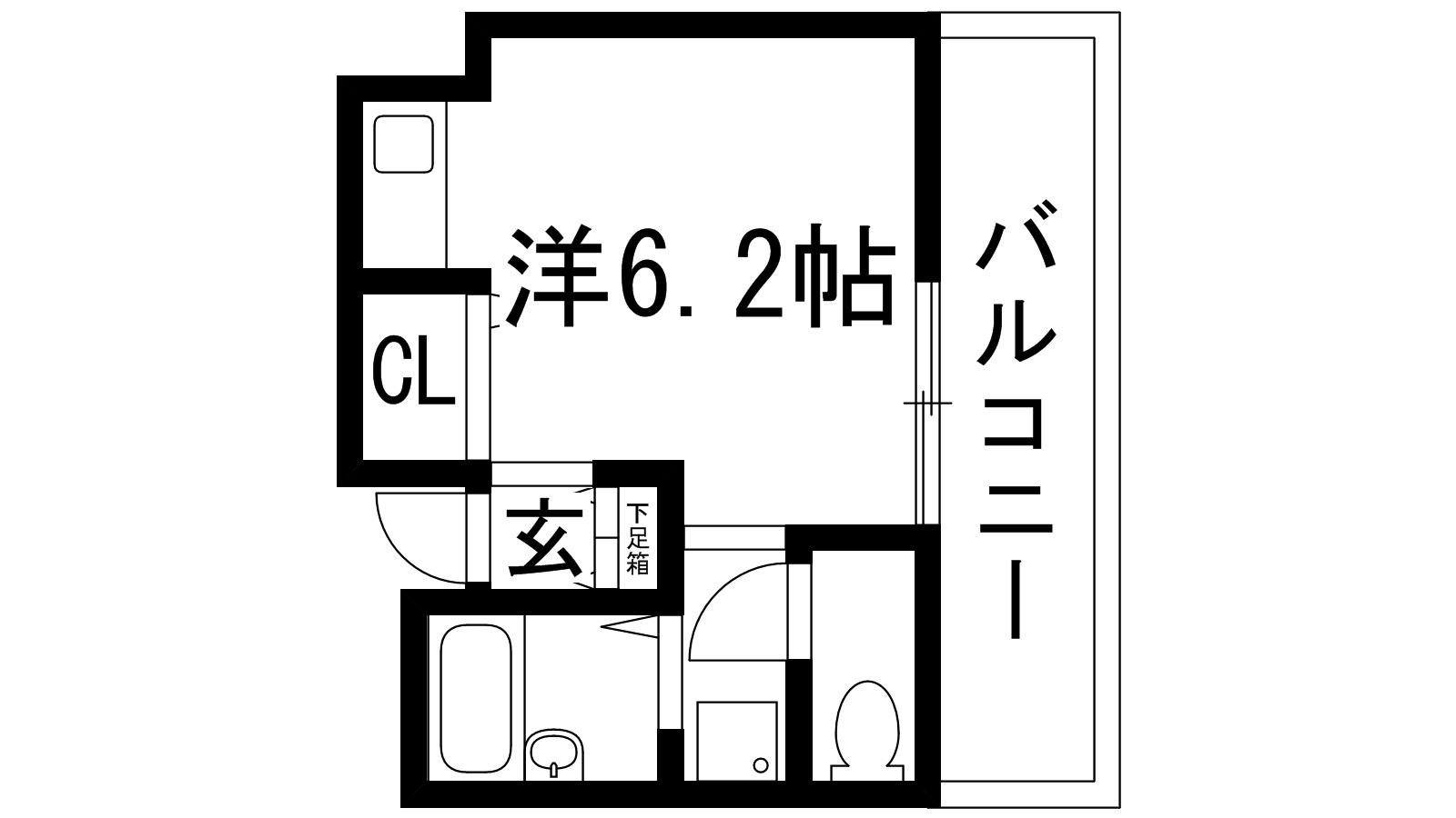 なかやファームサイド(ワンルーム/1階)の間取り写真