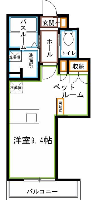 アフォード荻窪(1DK/2階)の間取り写真