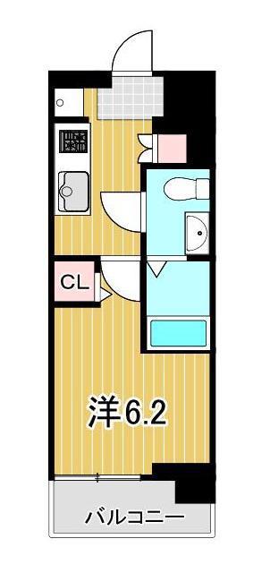 SHOKEN RESINDENCE 亀有(1K/14階)の間取り写真