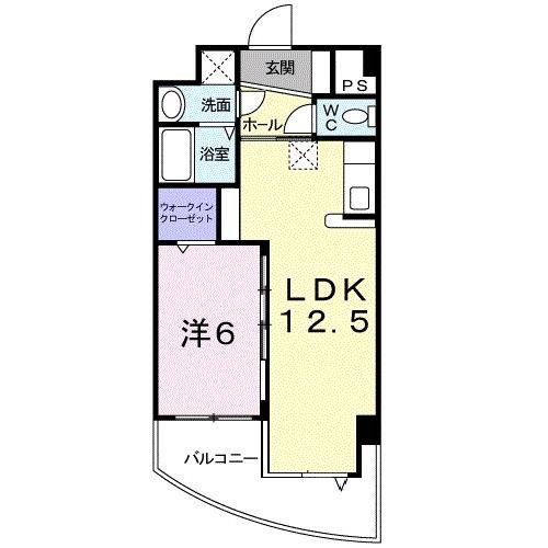 ヴィラコート・ラ・セーヌ(1LDK/2階)の間取り写真