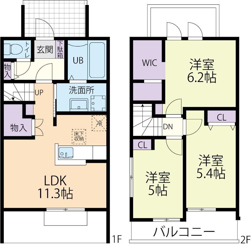 GRANDE  3LDK(3LDK/1階)の間取り写真