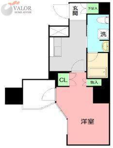 GRANDREVE横濱 I(1K/5階)の間取り写真