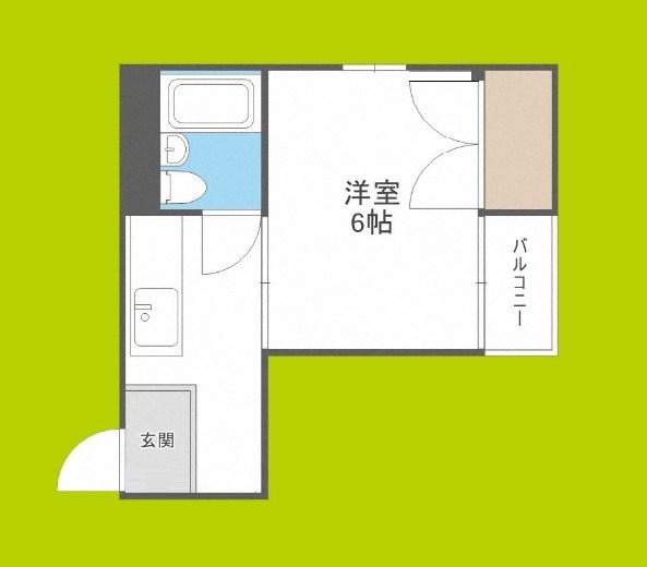 ジョイフルハイツ小谷(1K/3階)の間取り写真