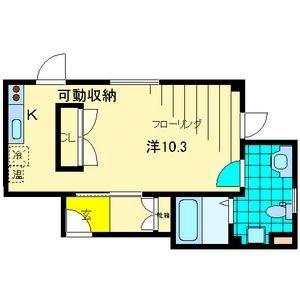 サングリエG(ワンルーム/3階)の間取り写真