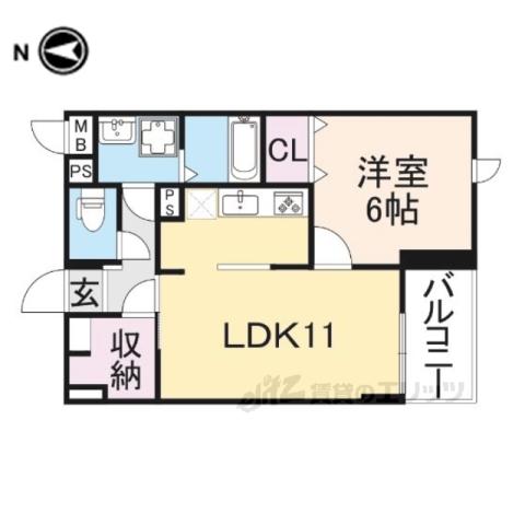 アルカディアⅡ(1LDK/3階)の間取り写真