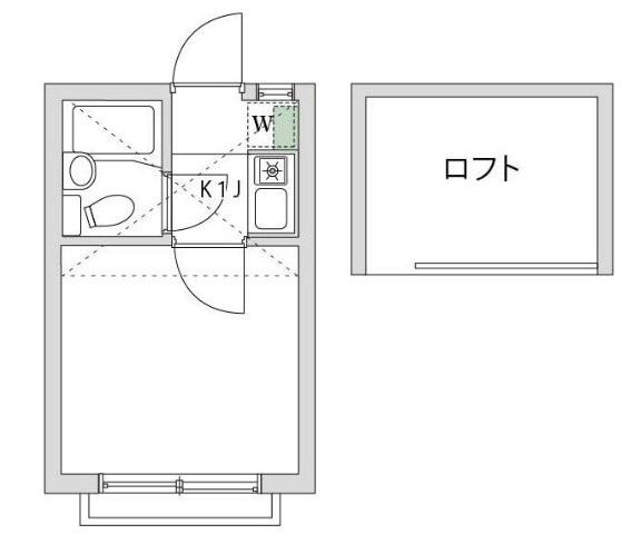 ガウディX(1K/2階)の間取り写真