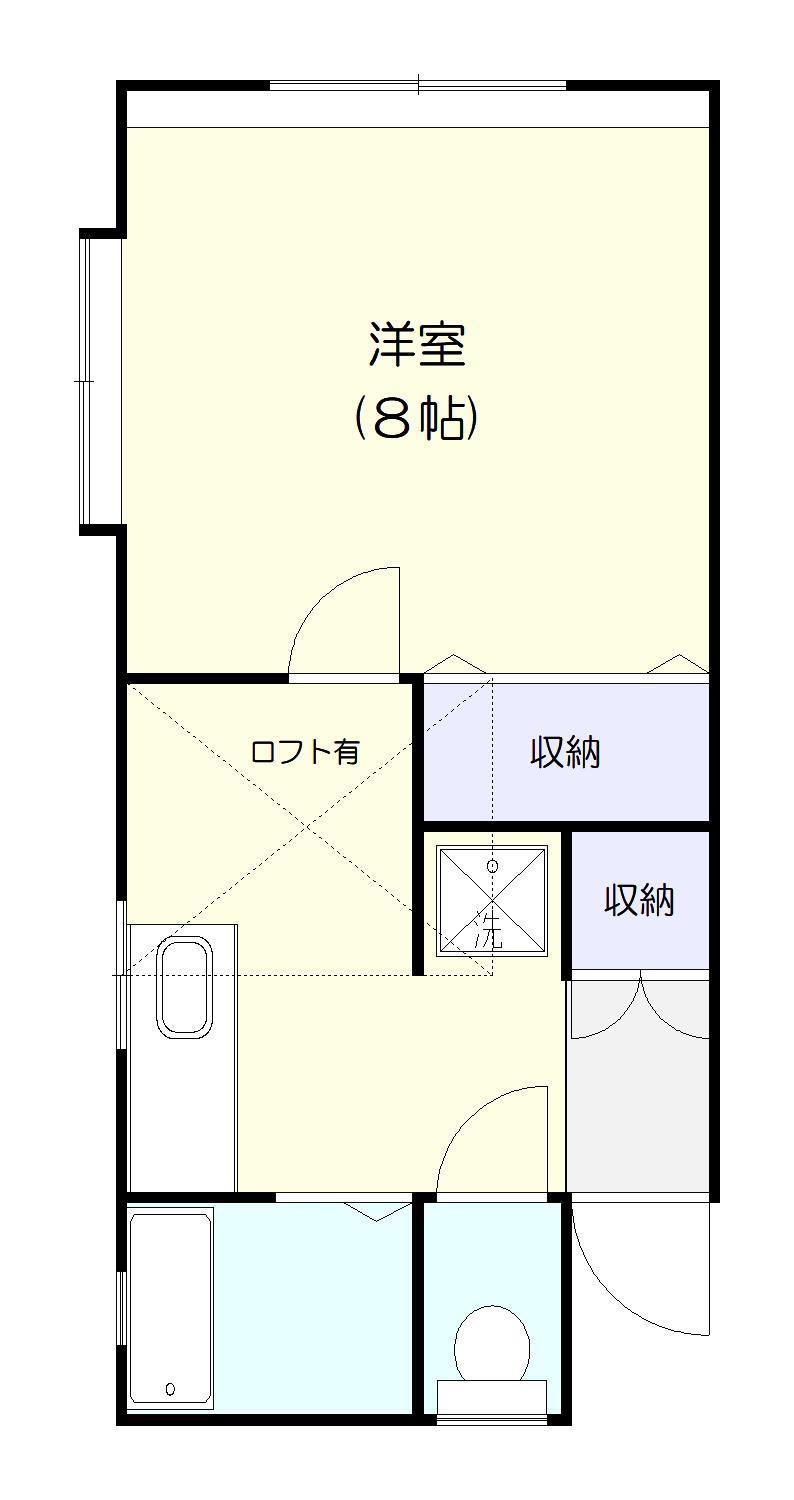 ユアプラザ21(1K/1階)の間取り写真