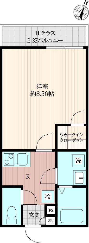 勝田台ガーデンテラス(1K/3階)の間取り写真