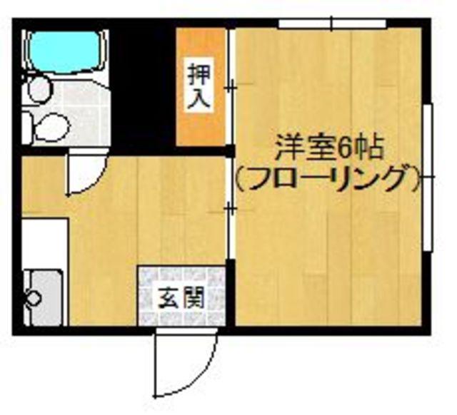 コーポラス別府(1K/2階)の間取り写真