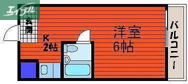 グランビア岡町(ワンルーム/3階)の間取り写真