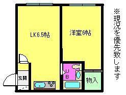 コーポ栄町ビル(1DK/3階)の間取り写真