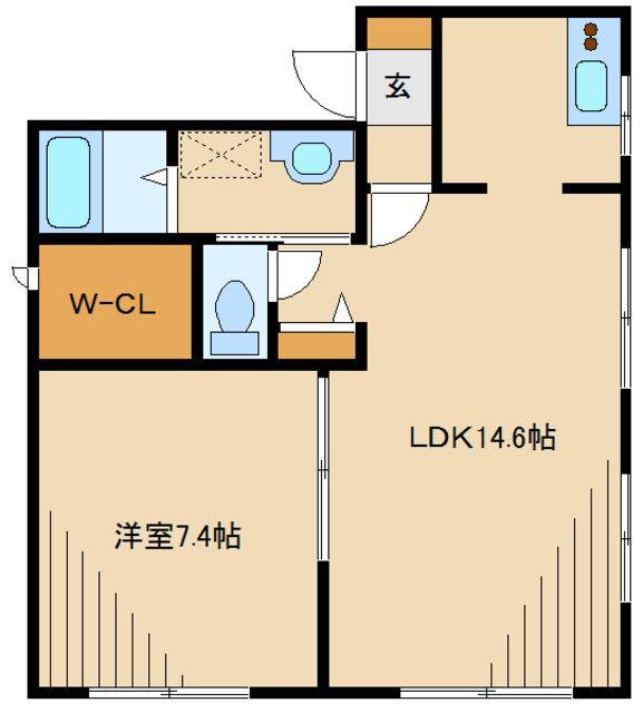 SJパル(1LDK/1階)の間取り写真