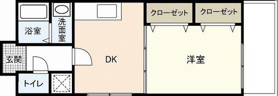 CUBICLE・F(1DK/8階)の間取り写真