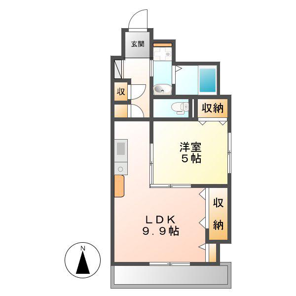プレステージ千種(1LDK/5階)の間取り写真