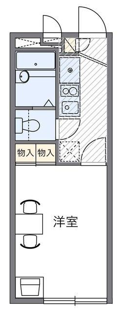レオパレスシャンテ(1K/1階)の間取り写真